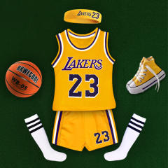 Cotton Basketball Stars Sport Jersey For Kids Basketball Team Uniform PQ49081