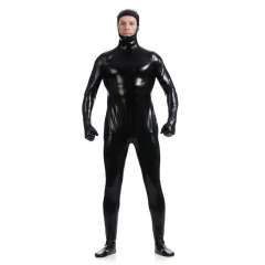 Male PVC Fetish Zentai Sexy Catsuit For Man Night Club Faux Leather Jumpsuit PQ88918
