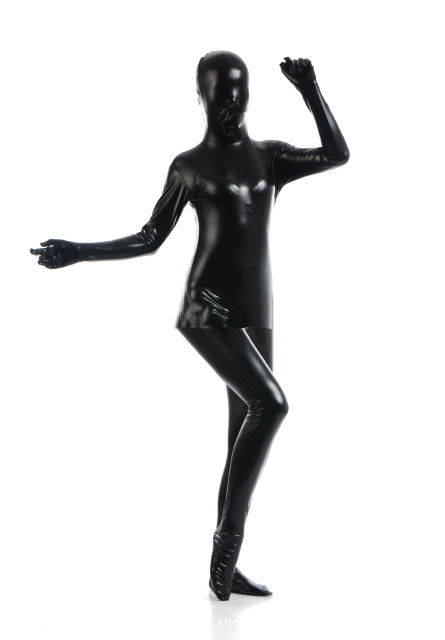 Women Fetish Zentai Faux Leather Catsuit PVC Club Jumpsuit PQ2240