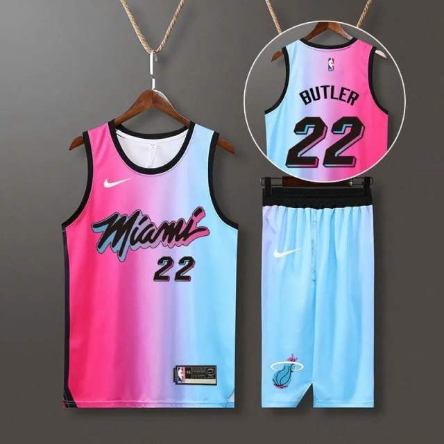 Miami Heat Basketball Clothing Jimmy Butler Outfit Basketball Team Uniform PQJB001
