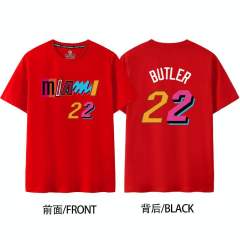 Jimmy Butler Basketball Fan Tops Miami Heat Streetwear 8th Seed Upset Cotton T-shirt PQ63356