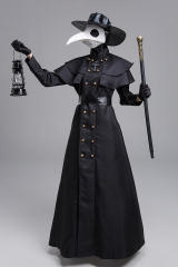 Medieval Steampunk Outfit Plague Beak Doctor Costume PQ8691