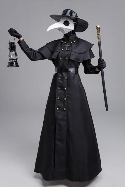 Medieval Steampunk Outfit Plague Beak Doctor Costume PQ8691