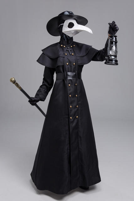 Medieval Steampunk Outfit Plague Beak Doctor Costume PQ8691