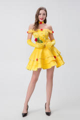 Fairy Tale Belle Cos Dress Stage Uniform Queen Costume Cosplay Clothing PQ8722