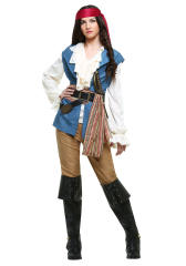 Men Nordic Carnival Pirate Cosplay Costume Halloween Uniform PQ3003