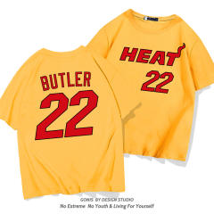 Jimmy Butler Cotton T-shirt For Women Miami Heat Fan Tops 8th Seed Upset Basketball Streetwear PQ1104