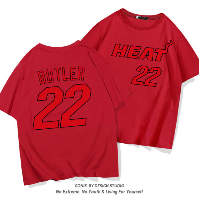 Jimmy Butler Cotton T-shirt For Women Miami Heat Fan Tops 8th Seed Upset Basketball Streetwear PQ1104