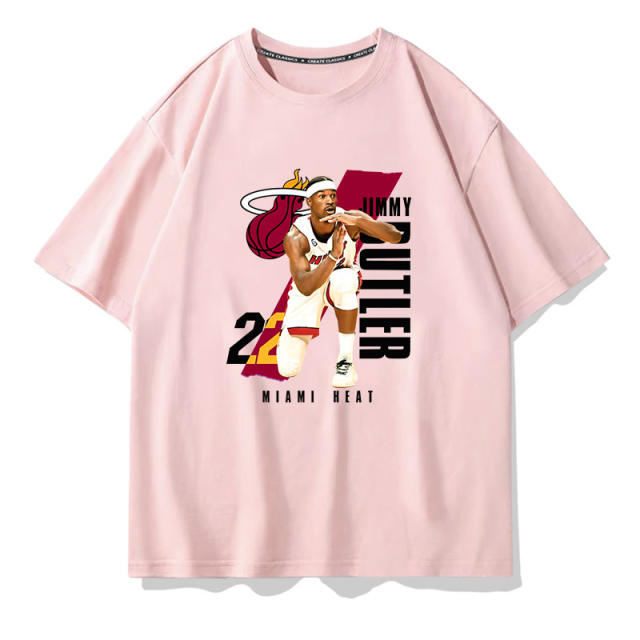 Jimmy Butler Timeout Gesture T-shirts Unisex Basketball Fan Apparel Cotton Tops PQ01979
