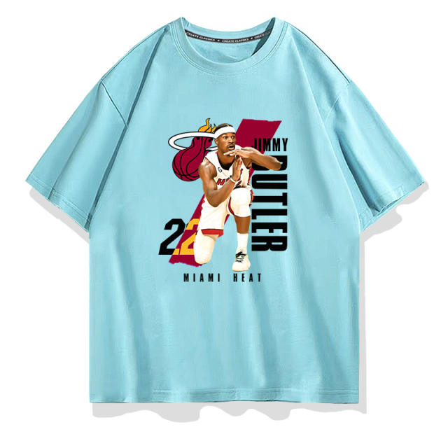 Jimmy Butler Timeout Gesture T-shirts Unisex Basketball Fan Apparel Cotton Tops PQ01979