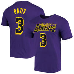 Lakers Basketball Fan Apparel Davis Tops For Adult Los Angeles Basketball T-shirts PQT05C