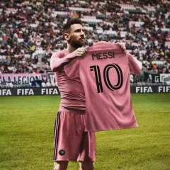 Leo Messi Soccer Jersey Inter Miami CF Football T-shirt Home Soccer Uniforms PQME004