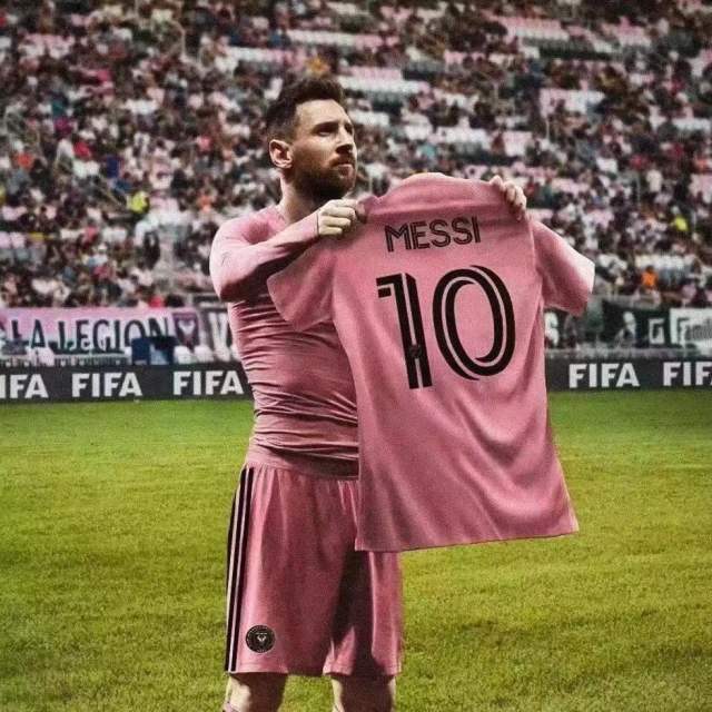 Leo Messi Soccer Jersey Inter Miami CF Football T-shirt Home Soccer Uniforms PQME004
