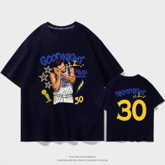 Stephen Curry Fans Tops Good Night Cotton T-shirts Championship Trophy Fan Apparel PQSC010