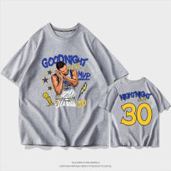 Stephen Curry Fans Tops Good Night Cotton T-shirts Championship Trophy Fan Apparel PQSC010