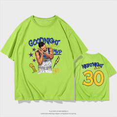 Stephen Curry Fans Tops Good Night Cotton T-shirts Championship Trophy Fan Apparel PQSC010