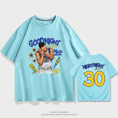 Stephen Curry Fans Tops Good Night Cotton T-shirts Championship Trophy Fan Apparel PQSC010