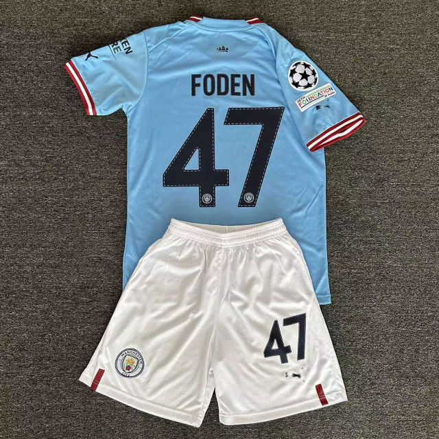 2022 Manchester City Football Kit Erling Haaland Soccer Jersey Tops PQMC004