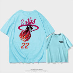 Jimmy Butler Basketball T-shirts Cotton Tops 8th Seed Upset Streetwear Basketball Fan Apparel PQ01612