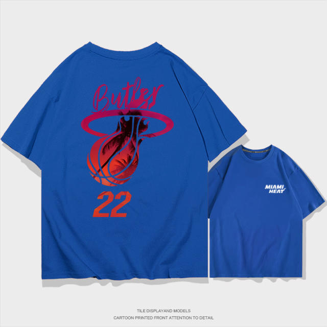Jimmy Butler Basketball T-shirts Cotton Tops 8th Seed Upset Streetwear Basketball Fan Apparel PQ01612