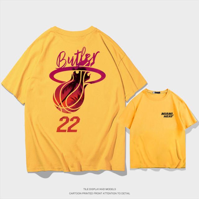 Jimmy Butler Basketball T-shirts Cotton Tops 8th Seed Upset Streetwear Basketball Fan Apparel PQ01612