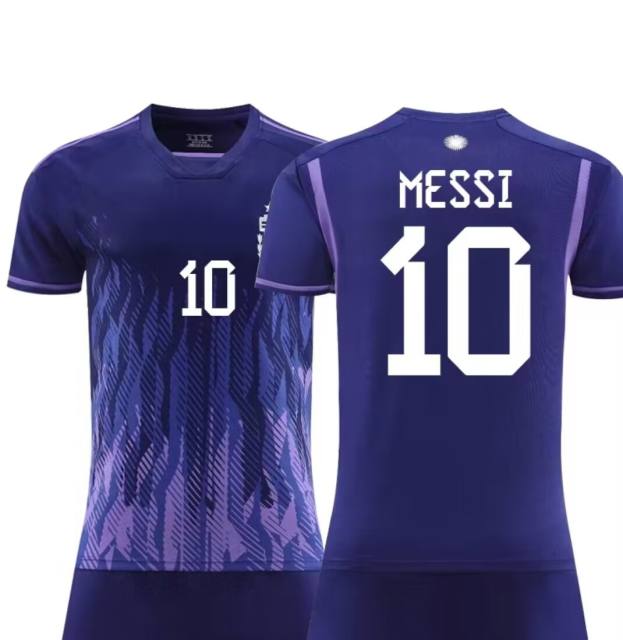 Leo Messi Fans T-shirts For Adult Argentina 3 Three Stars Football Souvenirs Tees PQAR001