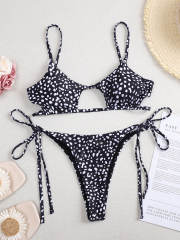 Digital Print Two-Pieces Suits For Women Low Waist Swimwear Triangle Bikinis Sets PQ20306