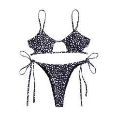 Digital Print Two-Pieces Suits For Women Low Waist Swimwear Triangle Bikinis Sets PQ20306