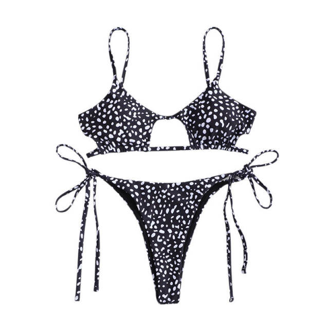 Digital Print Two-Pieces Suits For Women Low Waist Swimwear Triangle Bikinis Sets PQ20306