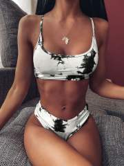 Tie Dyed Bikini Sets Spaghetti Strap Beach Equipment For Women Sexy Swimming Suit PQ1615