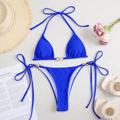 Triangle Bikini Sets For Female Brazilian Swimwear Beach Equipment Halter Swimming Suit PQ20155