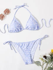 Digital Printed Bikini Sets For Women Spring Swimming Suit Low Waist Micro Beachwear PQ00123