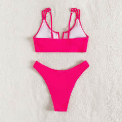 Wholesale Two-Pieces Suits Women 2023 Low Waist Swimwear Vintage V Tank Tops Bikinis PQX03-31
