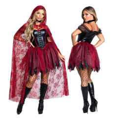Halloween Little Red Riding Hood Costume Masquerade Fancy Dress Gothic Beauties Outfit PQ77933