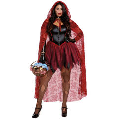 Halloween Little Red Riding Hood Costume Masquerade Fancy Dress Gothic Beauties Outfit PQ77933