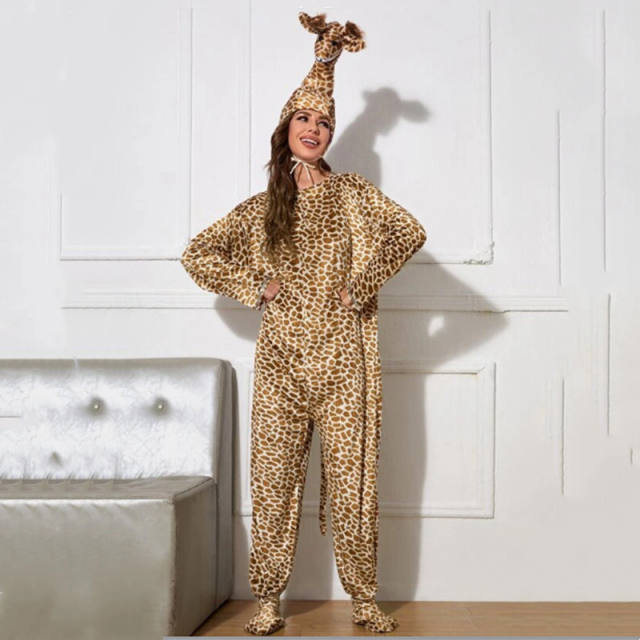 Plush Animal Sleepwear The Giraffe Costume Women Sexy Carnival PQ96685