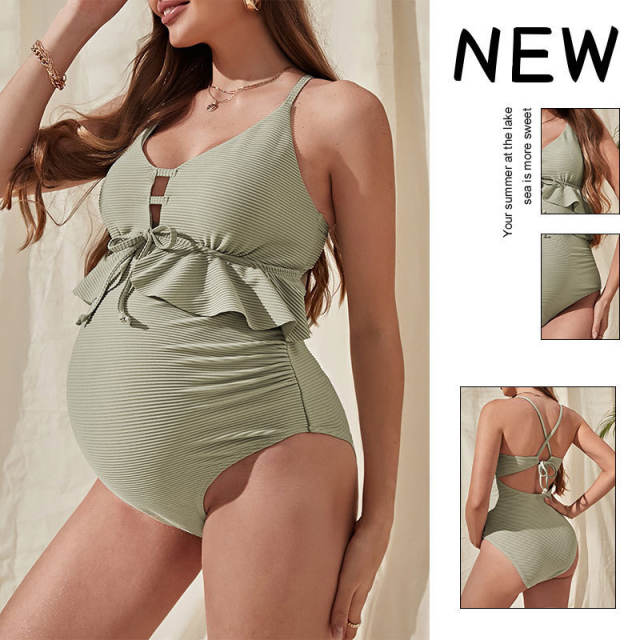 One-Piece Suits For Pregnancy 2023 Pregnant Women Swimwear Lady Bathing Suit PQH653