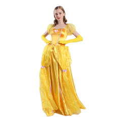 Fairy Tale Belle Cos Costume Cartoon Movie Stage Princess Fancy Dress PQBE001