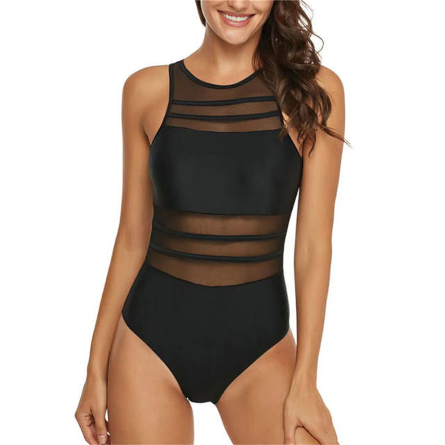 One Piece Swimsuit Women Vintage Swimwear Fashion Monokini Beachwear PQBY58