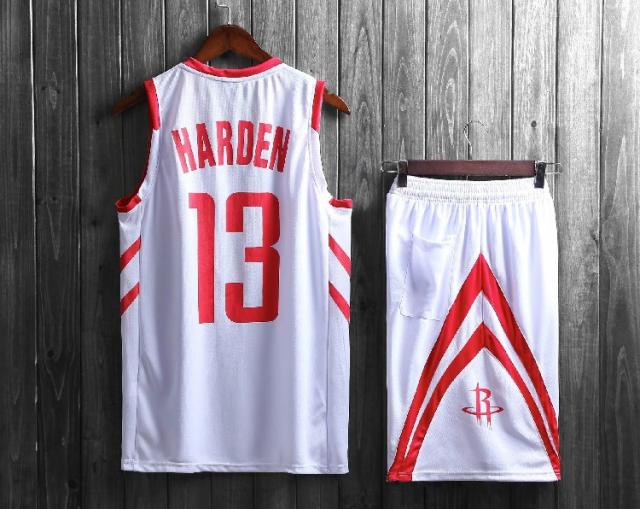 Adult Huston Rockets Basketball Fan Apparel Kits James Harden Basketball Jersey PQJH098