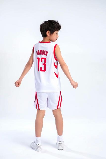Kid James Harden Basketball Jersey Youth Huston Rockets Basketball Fan Apparel Kits PQJH099