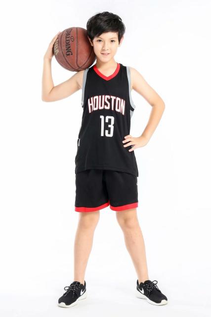 Kid James Harden Basketball Jersey Youth Huston Rockets Basketball Fan Apparel Kits PQJH099
