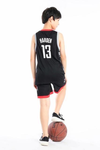 Kid James Harden Basketball Jersey Youth Huston Rockets Basketball Fan Apparel Kits PQJH099
