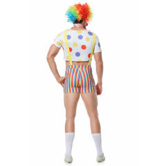 Halloween Funny Joker Costume Cosplay Magic Performance Prop Set Clown COS Outfit PQ82301