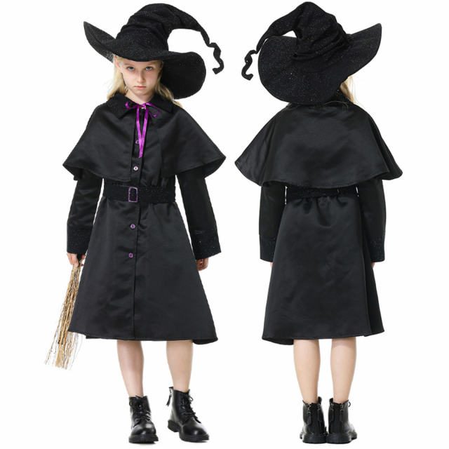 The Parent-child Attire Robe Sorcerer Wizard Stage Costumes Witch Fancy Dress Cosplay Uniform PQ19022