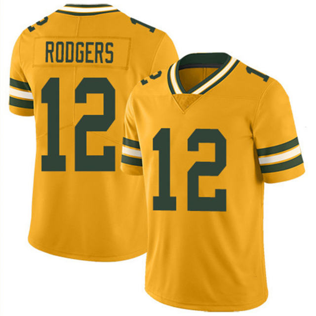 Aaron Rodgers American Football Jersey Green Bay Packers Fan Apparel T-shirt PQ9368P