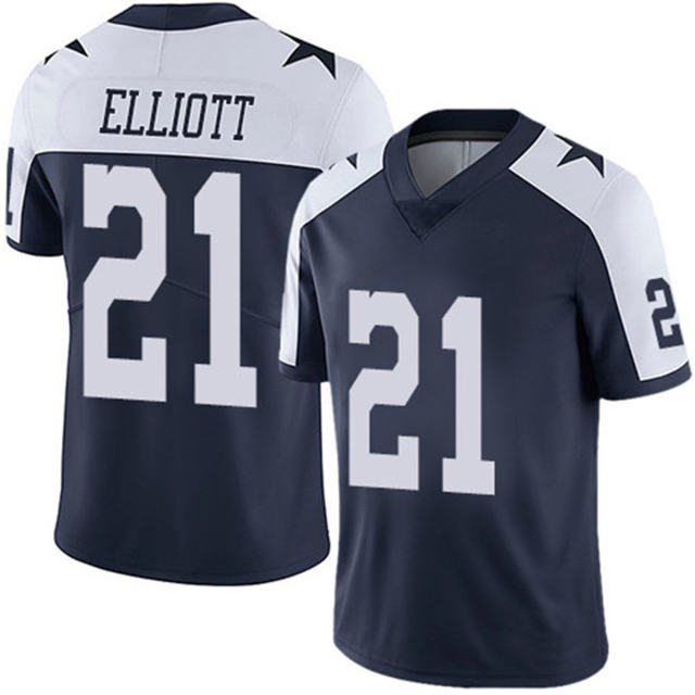 Ezekiel Elliott American Football Jersey Dallas Cowboys Fan Apparel T-shirt PQ9368H
