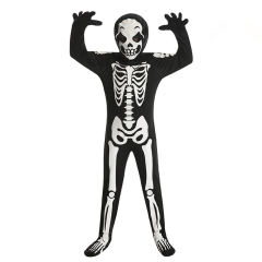 Skull Ghost Bone Cosplay Costume For Kid Children Halloween Uniform PQEE656