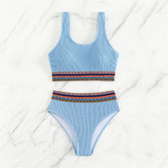 Bandeau Pleats Triangle Bikini Set Hot Brazilian Sexy Swimming Costume PQNY-6