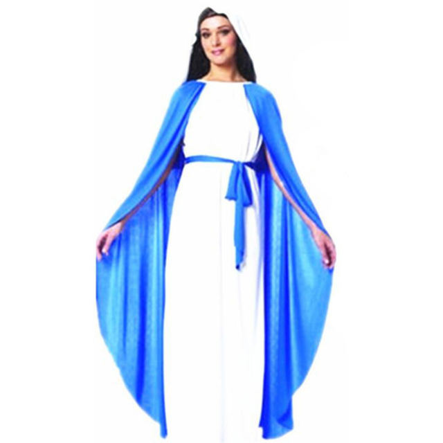 Halloween Blessed Virgin Mary Fancy Dress Carnival Costume For Women PQ5730B